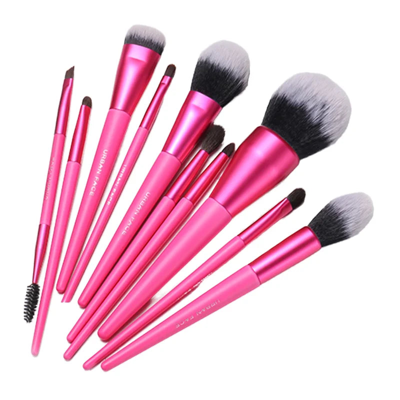 Pink Makeup Brush Set. Makeup Brush Set Bundle Pink Rhinestone Glam