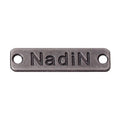 Eco- Friendly Garment Accessory Metal Tags Antique Design Private Name Plate Logos for Swimwear