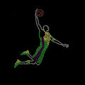 Bling Glass Crystal Sports - Basketball  Design Rhinestone Hot-Fix Flatback Transfer Garment Accessories