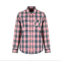 Small Order Classical Design Cotton Plaid Long Sleeve Womens Button up Blouses Tops Shirt With Pocket