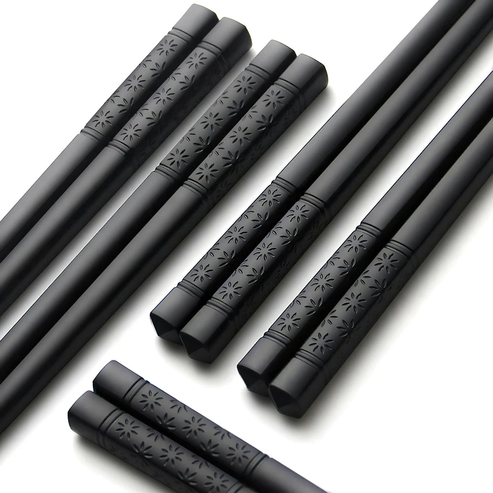 Bulk Black Chopsticks for Sushi RestaurantReusable Fibreglass Serving Chop Sticks