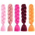 Wholesale High Temperature Fiber Dyed 3 Tone Super Jumbo Yasin Texture Hair Braids for Ultra Expression Braiding 24inch