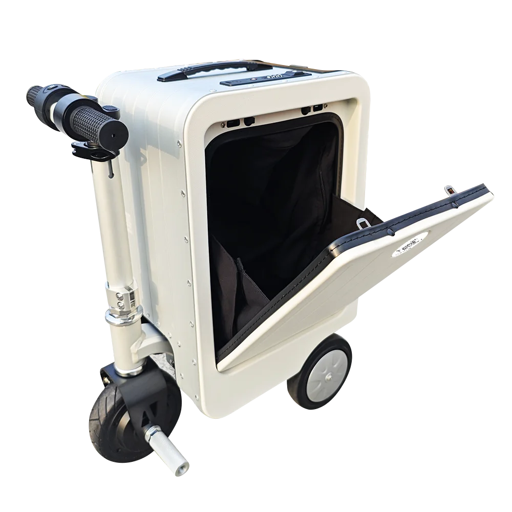 Alilotop Lightweight Kids E-Scooter Spinner Luggage Case Folding Mobile Suitcase Outdoor Business Travel Accessory