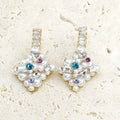 Ilona Fashionable Zircon Pearl Zircon Elegant Drop Earrings 2025 New Women's Jewelry Earring