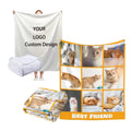Can Manufacture Sample Sublimation Digital Blank Blanket Print Photo Premium White Super Soft Sherpa Blanket Fluffy Blanket