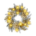 Popular New Christmas Door Decoration Home Display Glowing Flower Wreath Decoration