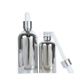 Wholesale 5ml 10ml 15ml 20ml 30ml 50ml 100ml Custom Printed Silver Glass Essential Oil Dropper Bottle