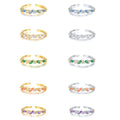 Wholesale Fashion Jewelry 925 Sterling Silver Multicolored Colorful Zircon Gold Plated Open Rings for Women