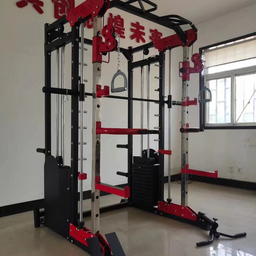 CooSport New Counterweight Fitness Squat Rack Home Comprehensive Training Device Free Squat Bench Press Fitness Smith Machine