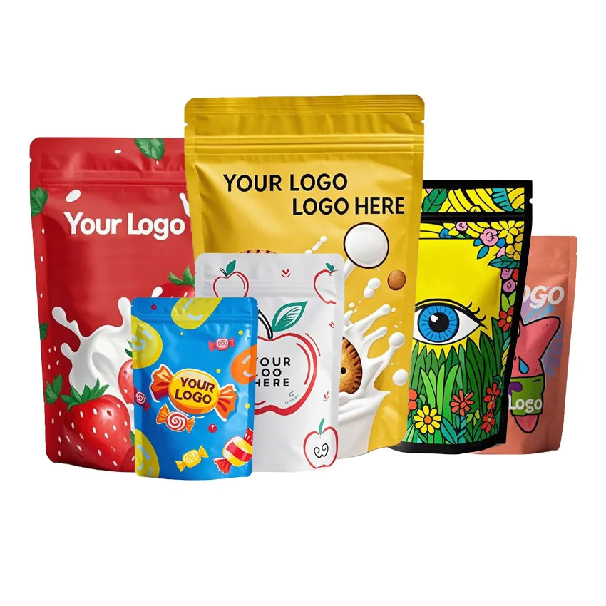 Frosted Matte Black Tea Storage ZipLock Pouch Aluminum Foil Stand-up Mylar Bags with Gravure Printing for Food Storage
