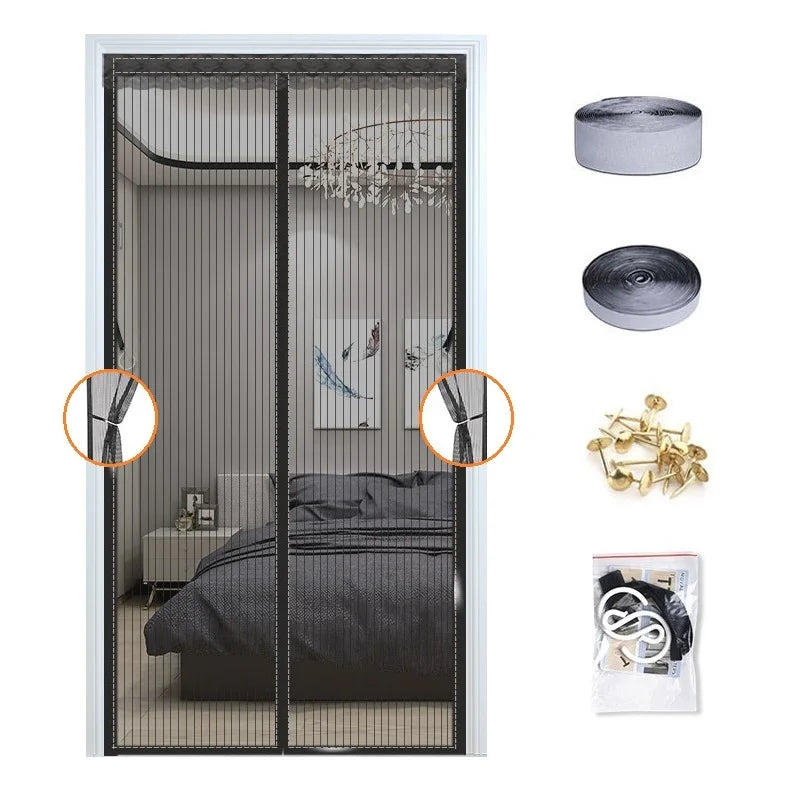 XinLan Anti-Mosquito Net Fly Insect Screen Mesh Automatic Closing Door Screen Magic Magnetic Mosquito Net Door Curtain
