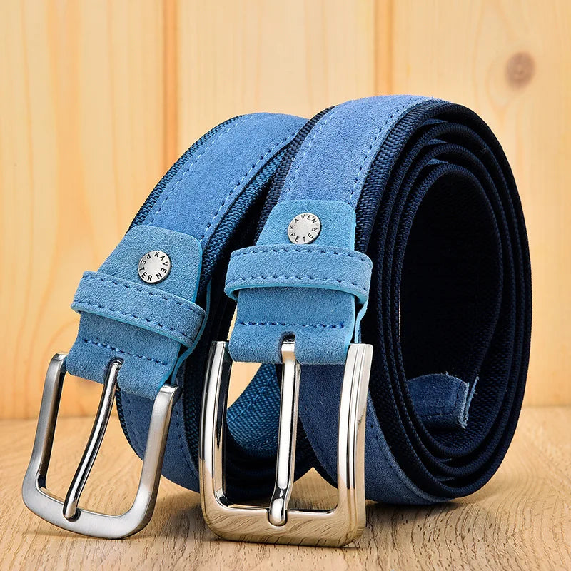 Korean Version Creative Men's Suede Belt Pin Buckle Trendy Clothing Leather Goods Oxford Cloth Men's Belt