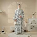 New Arrival Satin Modest Casual Dresses Long Sleeve Abaya Women Muslim Dress for Summer