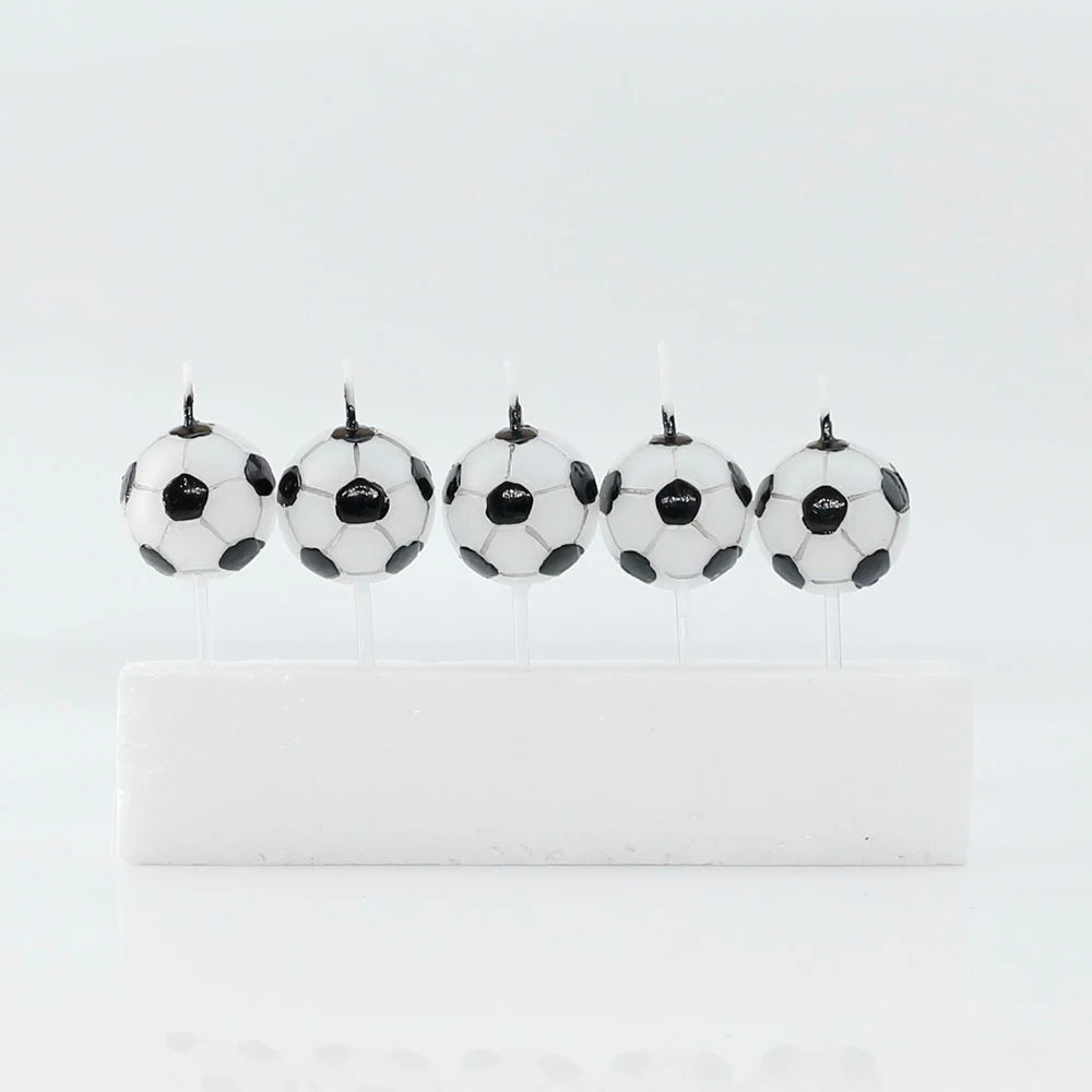 Cute Birthday Candles Football Birthday Music Candle for Cake Decoration Football Candle 2024
