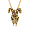 Customized Jewelry Goat Man Pendant Necklace Silver Box Chain Stainless Steel Gold Pendant for Man