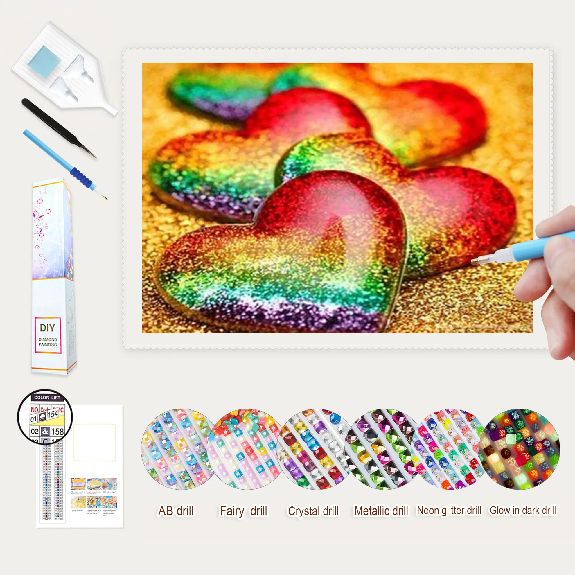 R-Sample02 Crystal Diamond Art Paintings Full Round/Square Crystal Drills DIY Diamond Painting Kit