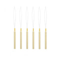 Wholesale Wooden Handle Micro Rings Beads Links Hair Extension Tools Needle Loop Threader for Braid Hair Weaving