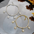 Luxury Diamond Classic Big Crystal Silver and Gold Plated Fashion Anklet for Women
