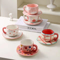 China Supplier Ceramic Mugs Custom Porcelain Cartoon Ins Style Color Glaze Microwave Oven Safety Coffee Mug