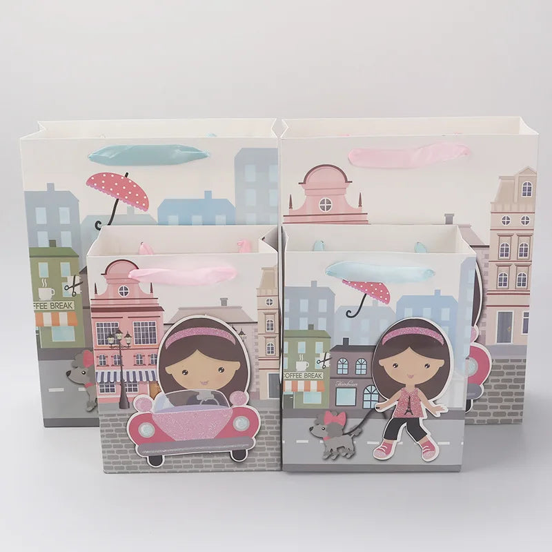 Factory OEM New Design Children's Garments Cartoon Packaging Gift Bag Custom Manufacturer Paper Bag Wholesale