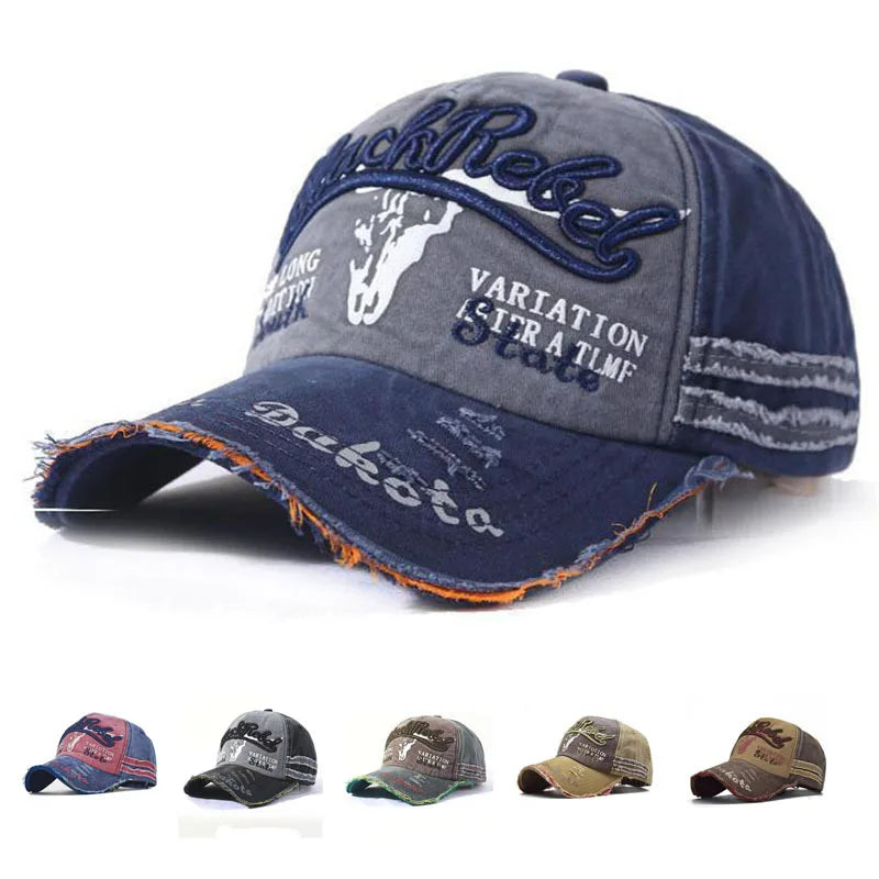 Men's Bull Head Embroidery Outdoor Sports Baseball Cap Women's Sports Hat