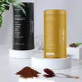 Mushroom Coffee Turmeric Powder Tin Box Packaging for Supplements Luxury Tall Chocolate Cocao Metal Airtight Tea Tin Can Black