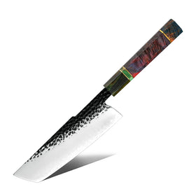 7 Inch Kitchen Nakiri Knife Japanese AUS10 Steel Handmade Nakiri Kitchen Chef Knives High Carbon Nakiri Knife with Wood Handle