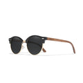 KINGSEVEN Handmade Black Walnut Wooden Round Half Rim Polarized Eyewear UV400 Retro Unisex Sunglasses 2022 Model 5517