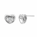 Hot Selling Romantic 18K Gold Heart Earring Dancing Moving Stone Stud Earrings with Natural Diamond Solid Gold OEM/ODM