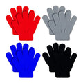 Customized 100% Acrylic Knitted Full Finger Children Kids Winter Warm Gloves Magic Glove