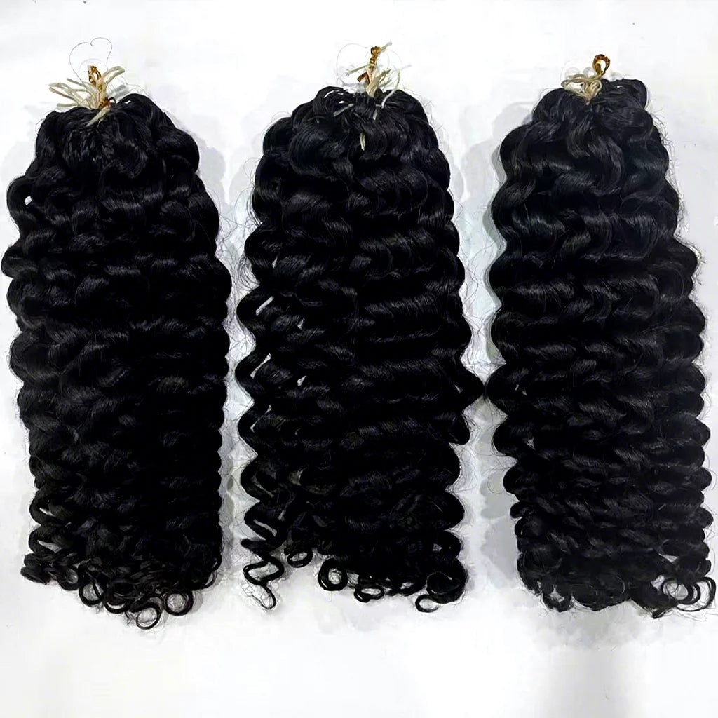 18-24inch Wholesale Feathering Tip Crochet Braids 100% Virgin Remy Hair Extension 12A Machine Double Weft Human