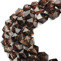 Wholesale Smoky Quartz for Jewelry Making Crafts Natural Faceted Smoky Quartz Diamond Cutting Gemstone Loose Beads