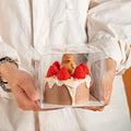 Mousse Cake Box with Handle Sushi Cake Roll Glossy/Matt Lamination UV Coating Folders Custom Color