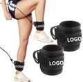 SPORTS Neoprene Padded Weight Ankle Cuffs for Gym Cable Machines Workout Support D-ring Fitness Adjustable Ankle Brace Straps