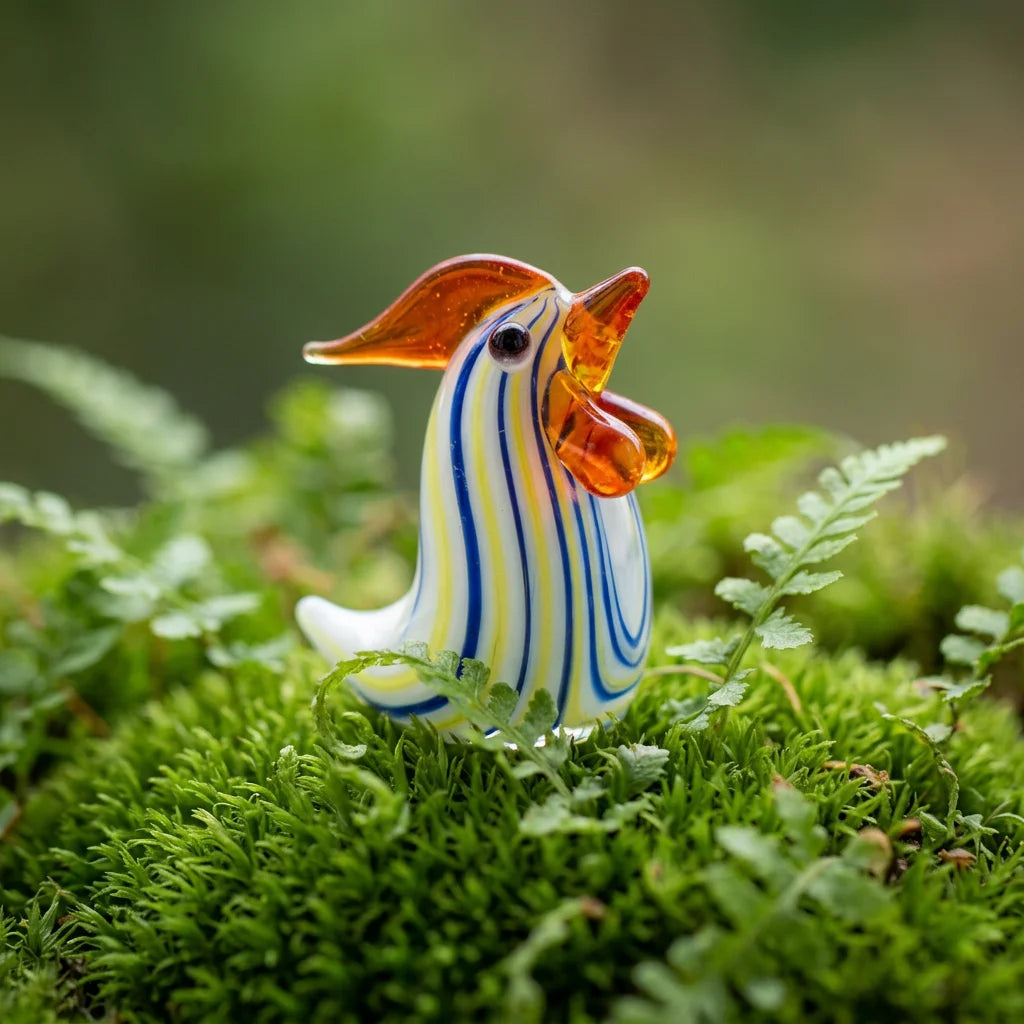 Wholesale Handblown Glass Rooster Figurines-Colorful Animal Garden Decoration Gift MegaBDM