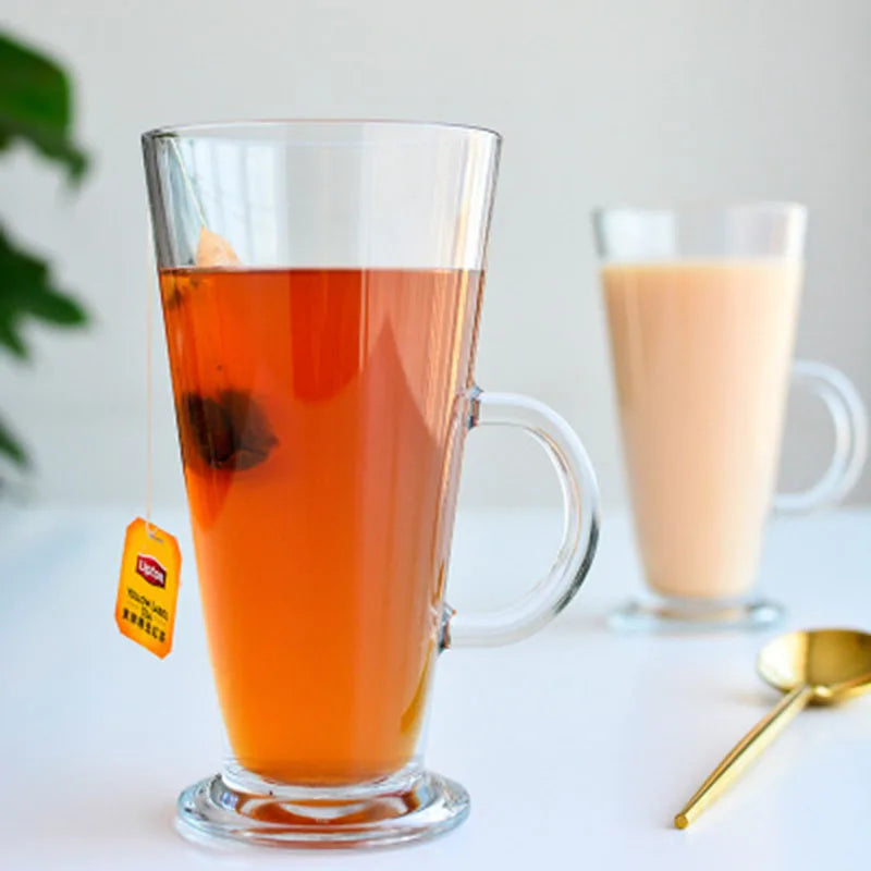 Wholesale Simple Classic Large Capacity Milk Juice Fower Tea Cup Glass Coffee Cup