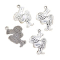 Charms Cock Rooster 23x15mm Tibetan Silver Color Pendants Antique Jewelry Making DIY Handmade Craft