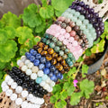 Men's Women's Classic Natural Gemstone Bead Healing Crystal Adjustable Stretch Bracelet Custom Crystal Bangle for Weddings Gifts