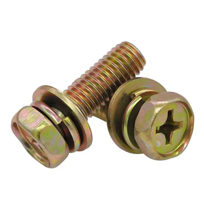 Hex Head Cross Recessed Machine Threaded Passivated Inox Screw Furniture Screws