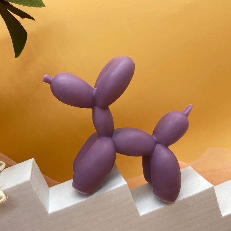 B-3010 Animal Balloon Dog Ornament Silicone Mold Aromatherapy Candle Mould Home Decor Figurine DIY 3D Craftwork