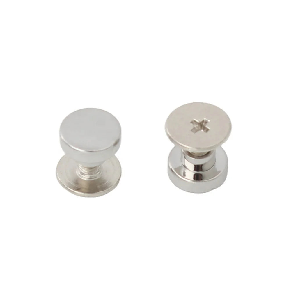 Nolvo World 4 Colors 7 mm Solid Rivets Fasteners Leather Crafts Bags Studs Bag Bottom Screws Nickel Nail Studs Purse Rivet