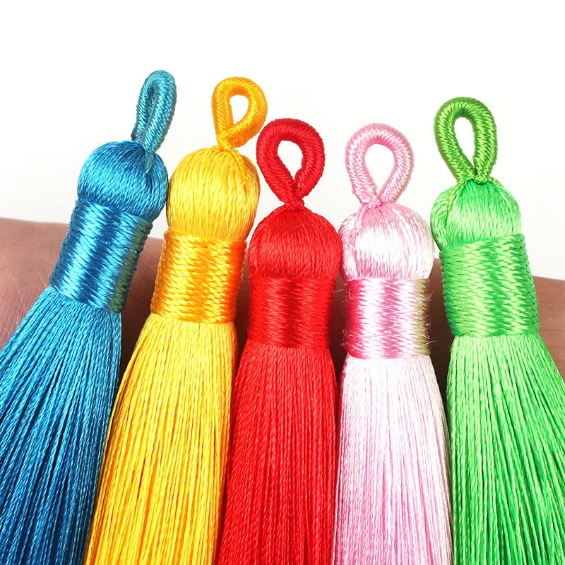 New Fashion Design Many Colors 5-8cm Fashion Silk Tassels for Jewelry DIY Tassel Decoration 100% Polyester or Rayon Fringe Tasse