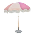 Luxury Vintage-Inspired Beach Umbrella Large Tassel Fringe Parasol - Commercial Grade for Resorts Hotels & Beach Resorts