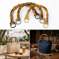 Meetee BS538 9.6-15.5cm Luggage Accessories Diy Hardware Woven Bag Handle Handbag Plastic Bamboo Purse Frames Kiss Clasp