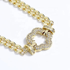 Charms Platinum Plated Stainless Steel Pendant Wedding 18K Gold Plated Fine Jewelry Gift for Women Necklace