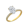 Luxury Design 14K Solid Gold with 1.8ct Moissanite Ring Customized Gold Ring for Women Men Engagement Ring Yellow Gold
