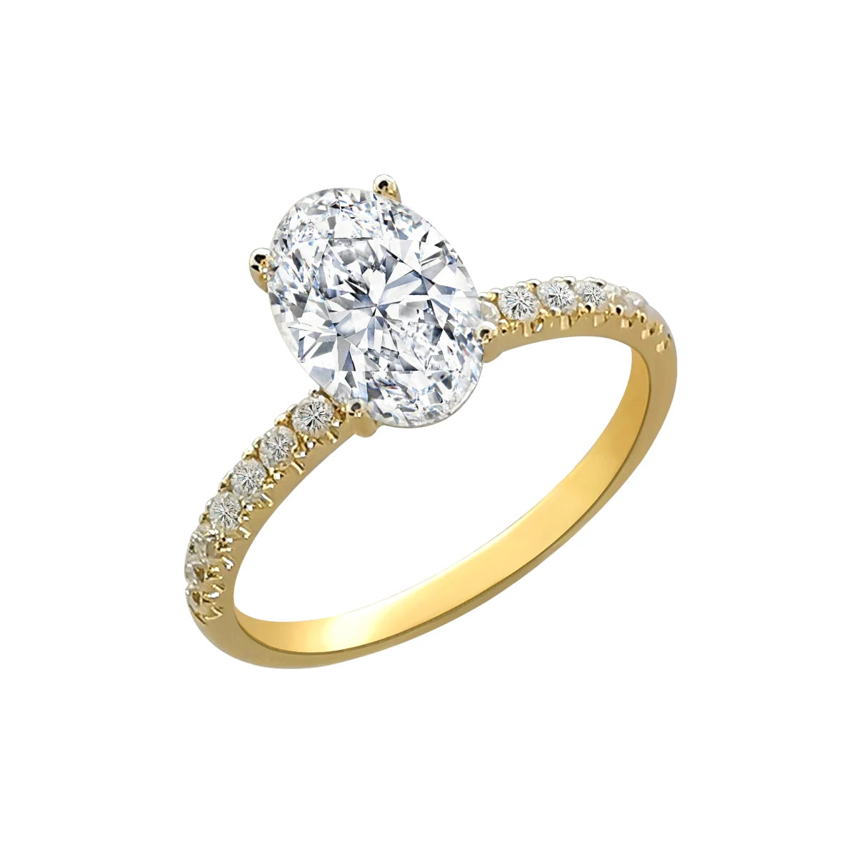 Luxury Design 14K Solid Gold with 1.8ct Moissanite Ring Customized Gold Ring for Women Men Engagement Ring Yellow Gold