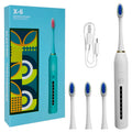 Tongwode 4-Piece Sonic Electric Toothbrush Kit Soft Bristles IPX7 Waterproof USB Charging 2-Min Timer 30s Reminders for Adults