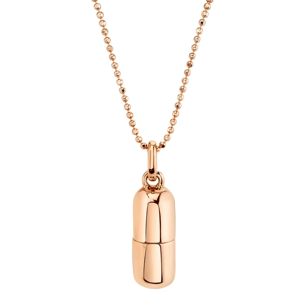Custom Capsule Necklace for Lovers Collares De Acero Inoxidable Collar De Oro De 18K Steel Urn Jewelry 2024