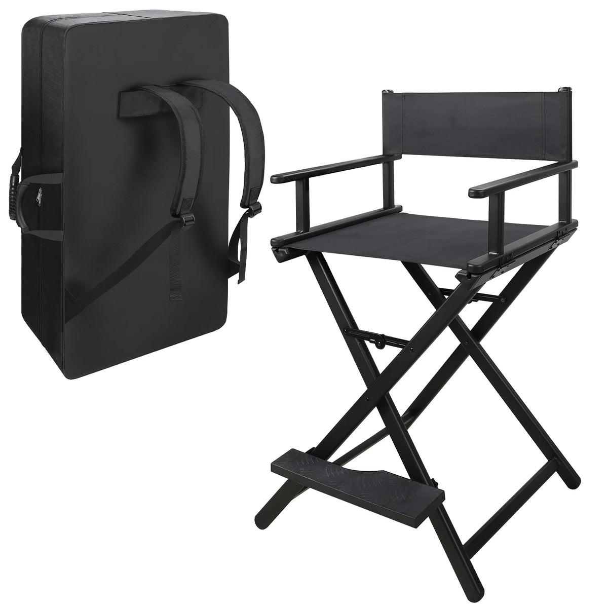 Makeup Chair Tall Folding Directors Folded Makeup Artist Stool Chair With Backpack Portable Makeup Artist Chair